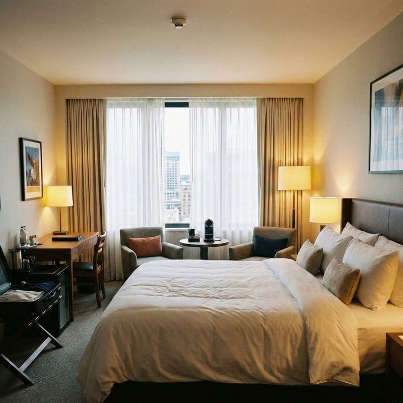 Stay in hotels & AirBnB's